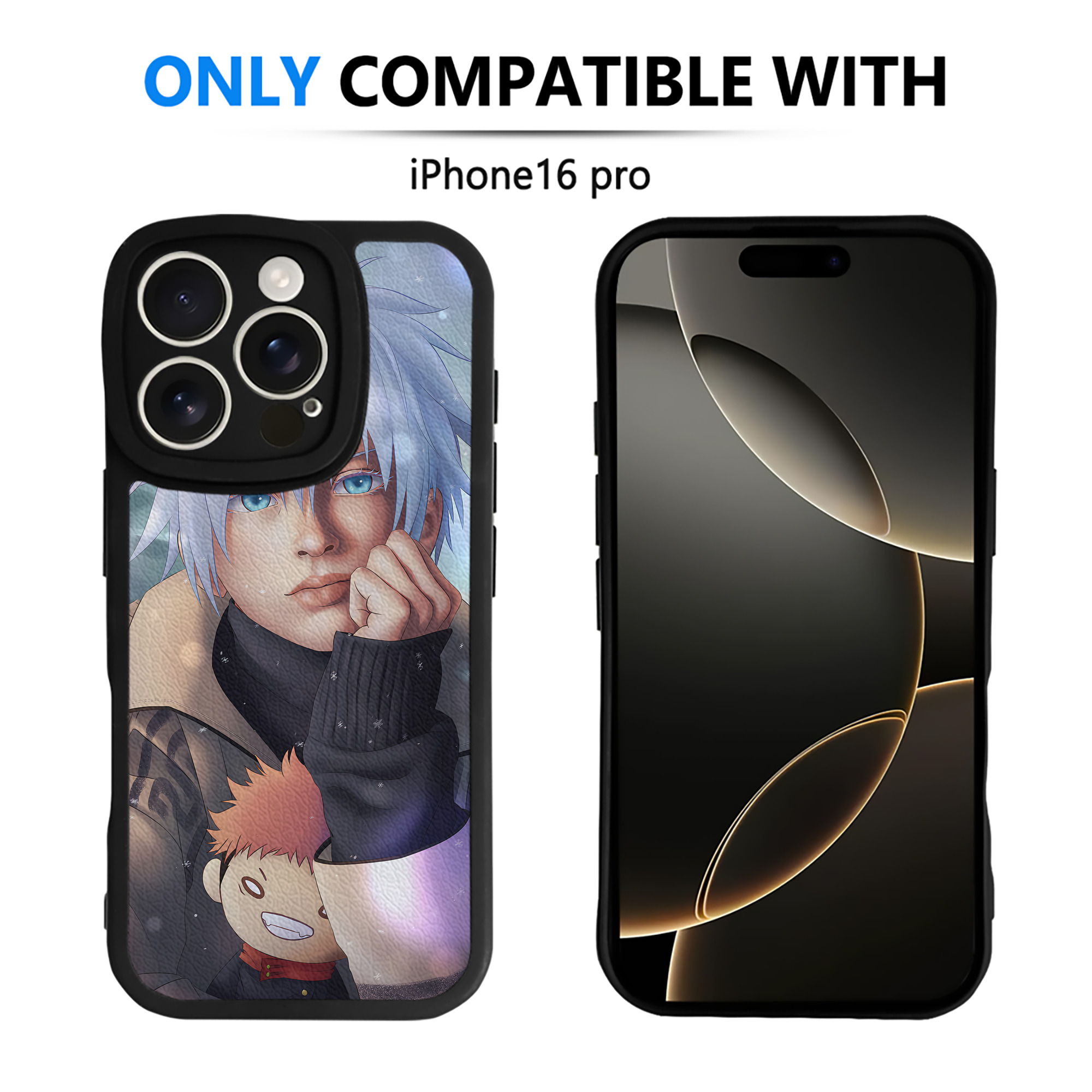 （画像用） 呪術廻戦 Jujutsu Kaisen 【iPhone 16シリーズ対応】シリコンスマホケース（レザー調） 材質：シリコン